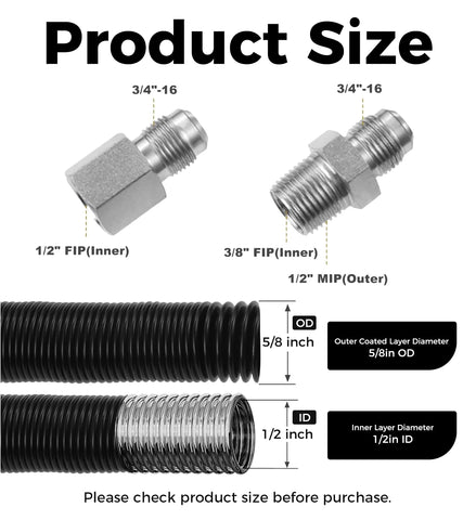 Lemfema black stainless steel hose offers durable, corrosion-resistant performance for outdoor setups