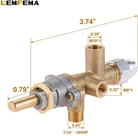 Lemfema control valve pilot port closeup improves safe flame control.