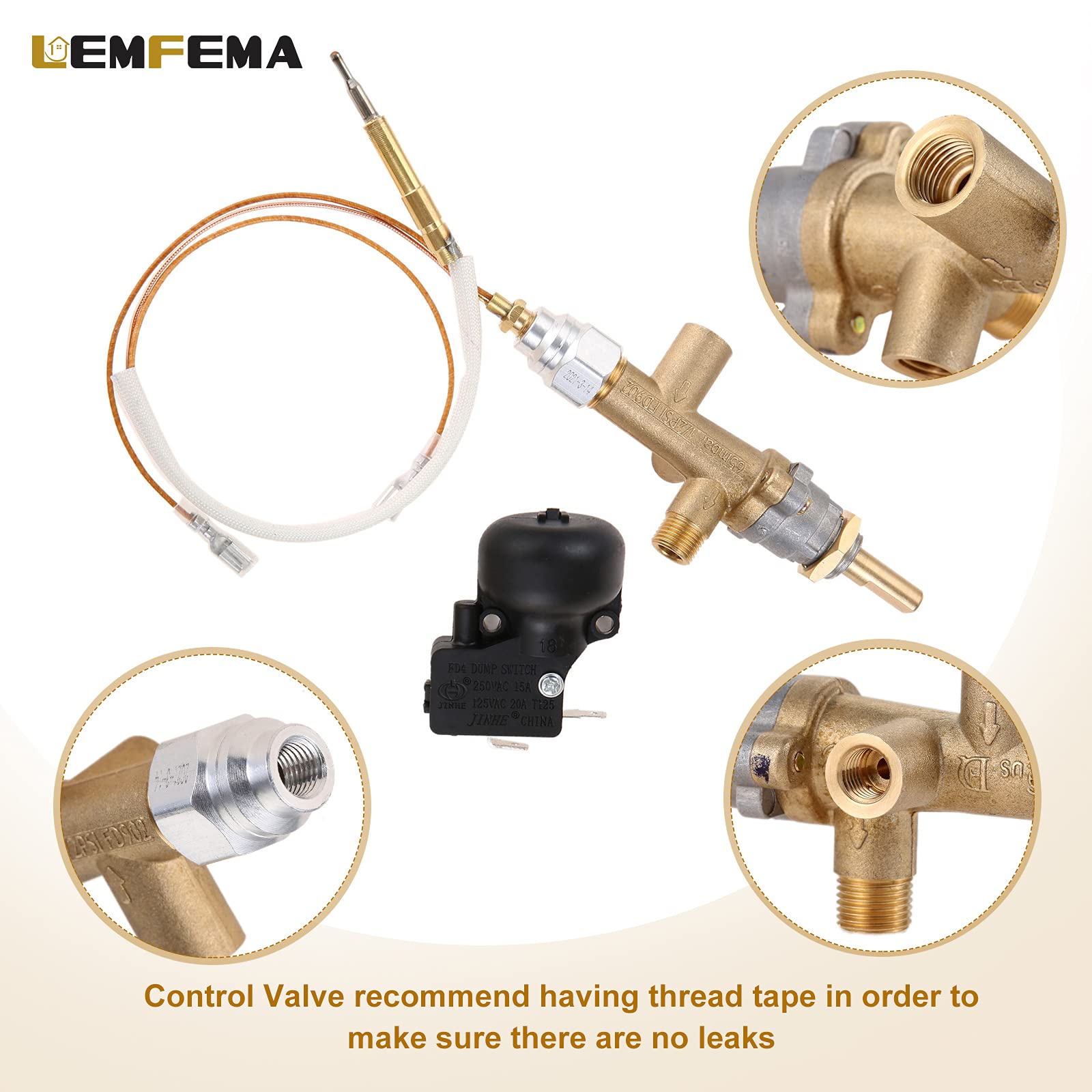 Lemfema dump switch safety kit ensures quick shutoff during use.