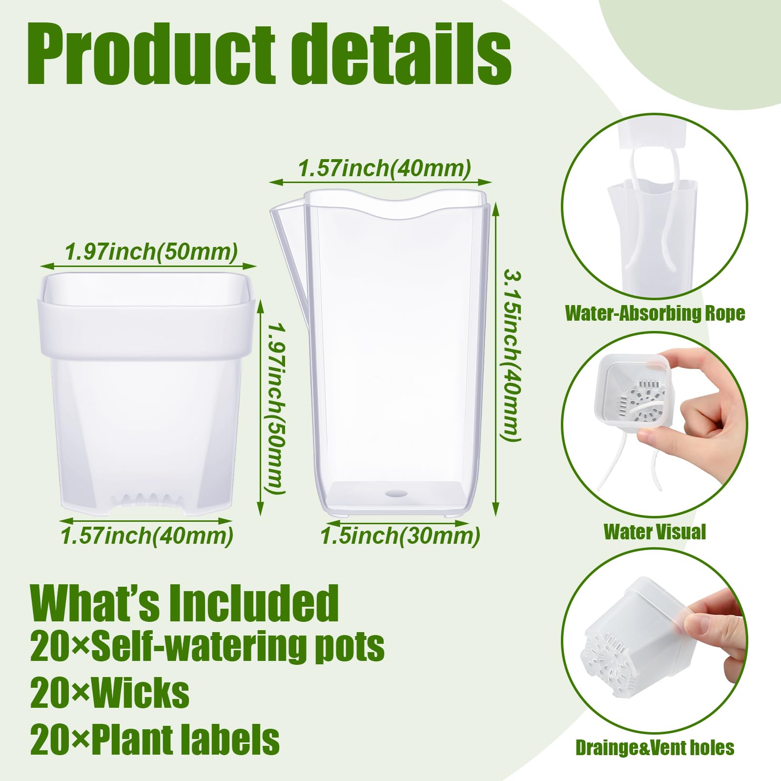 LemonRoad clear mini planters for propagation and seedling growth