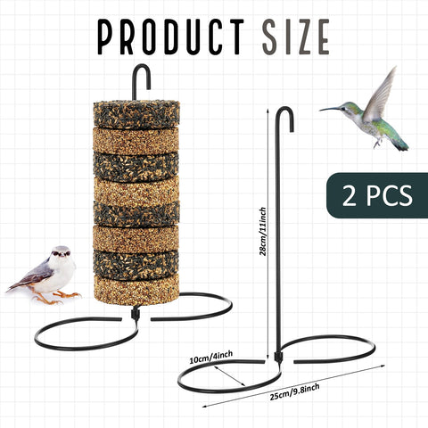 LemonRoad black metal feeder base provides stable support for various seeds.