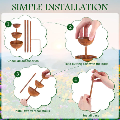 LemonRoad garden stake insect watering stand elevates outdoor water source.