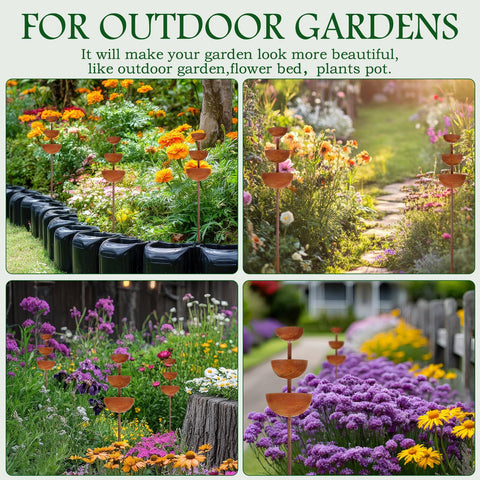 LemonRoad metal garden decor bee station adds rustic charm.