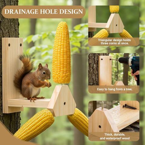 LemonRoad Waterproof wooden surface shields food from rain and dew.