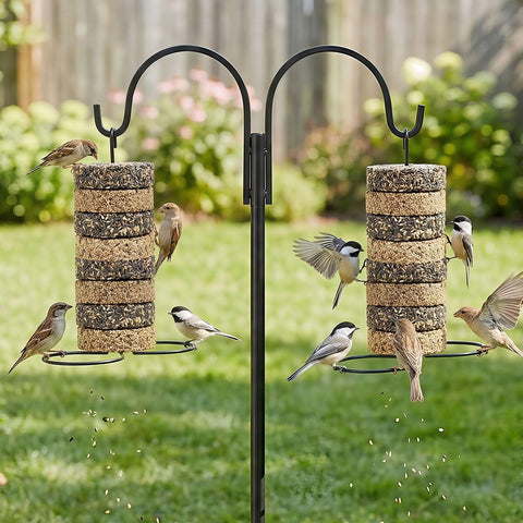 LemonRoad weather-resistant finish keeps the black feeder looking good outdoors.