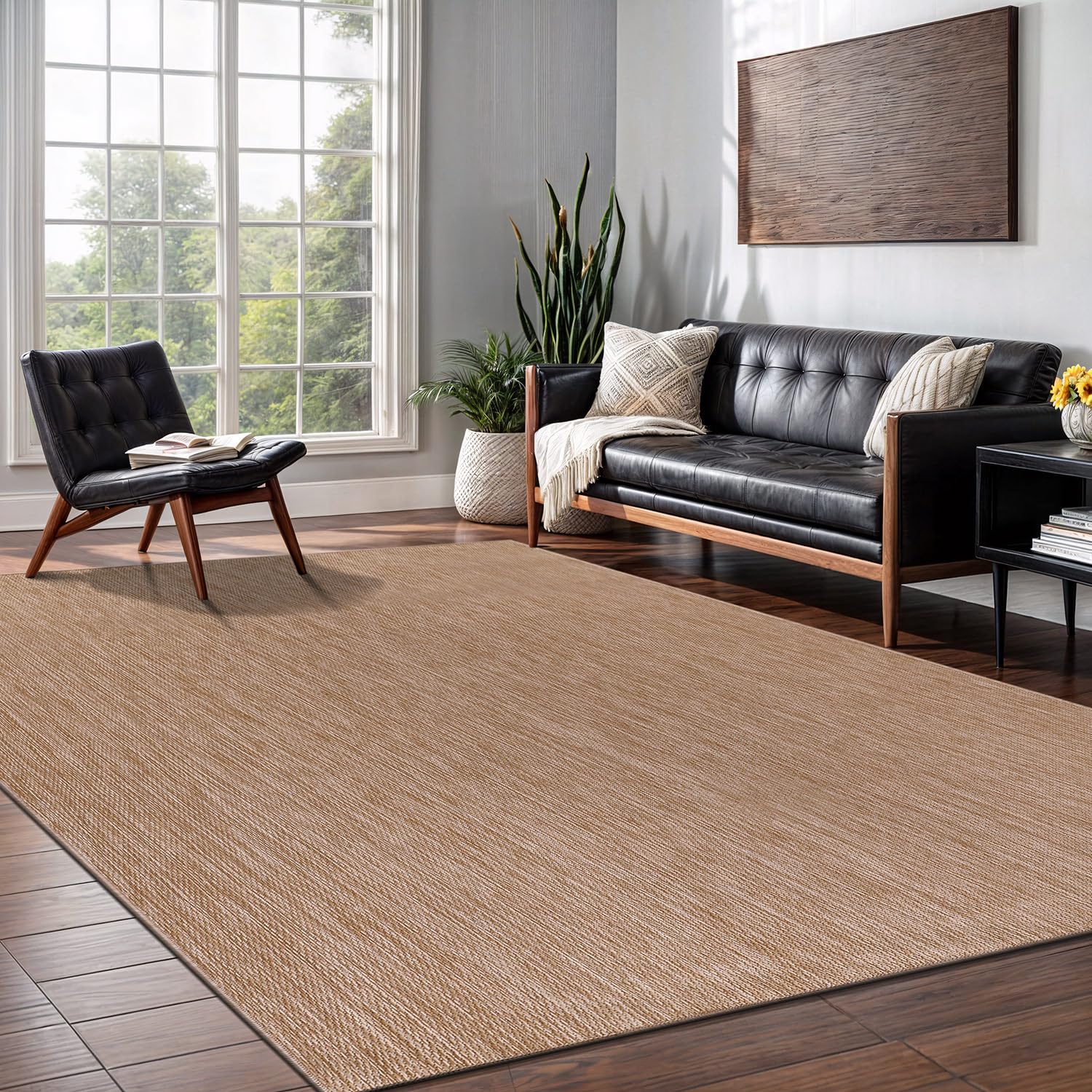 Lena Rug lightweight and washable, quick refresh between guests