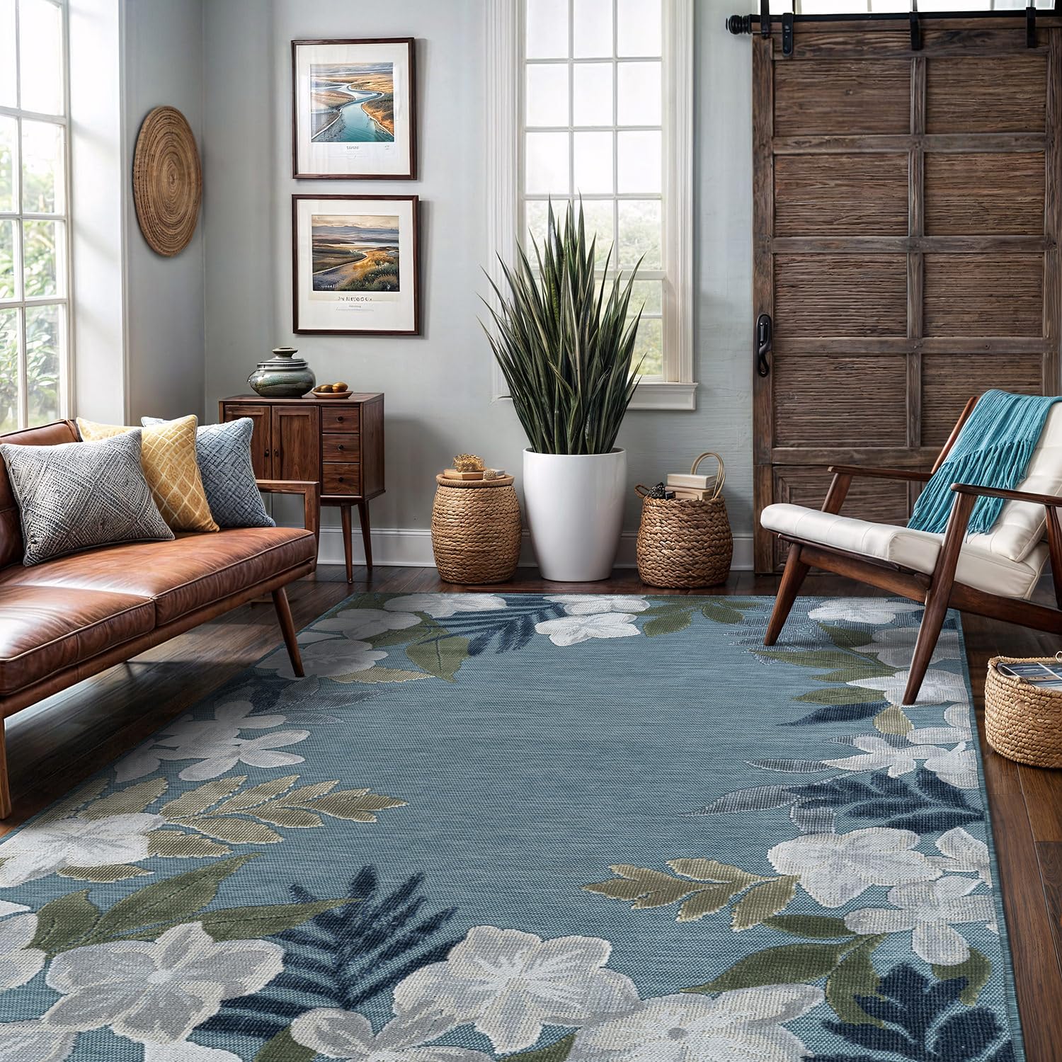 Lena Rug living room and bedroom indoors adds cozy, low-maintenance comfort