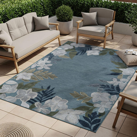 Lena Rug waterproof UV-resistant polypropylene maintains color outdoors