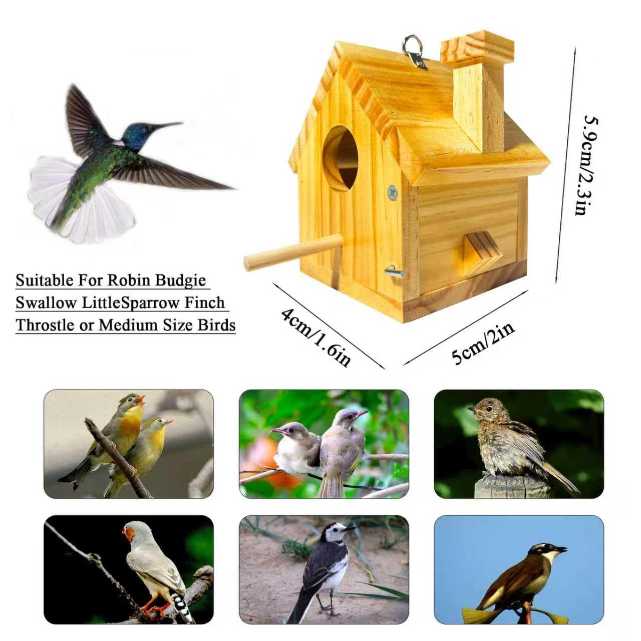 LENEDI bird house with a sturdy pole stand provides stable placement