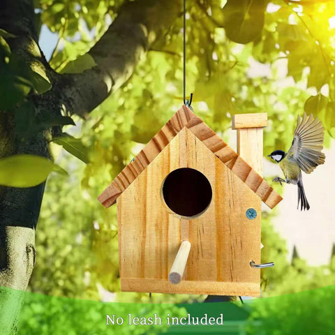 LENEDI weatherproof resin coating protects wooden bird house in any season