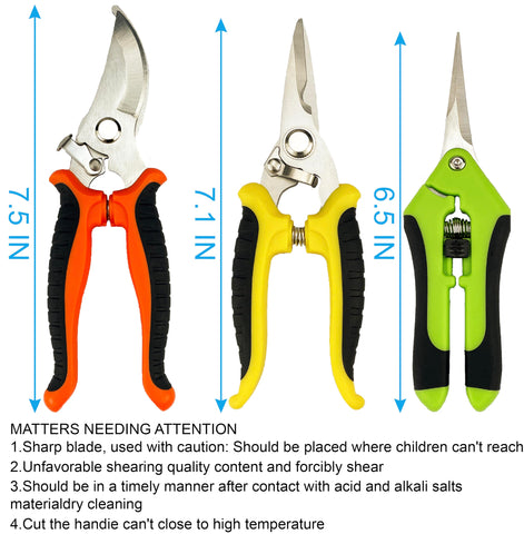 Lengnoyp pruning shears ergonomic handle offers comfortable grip.