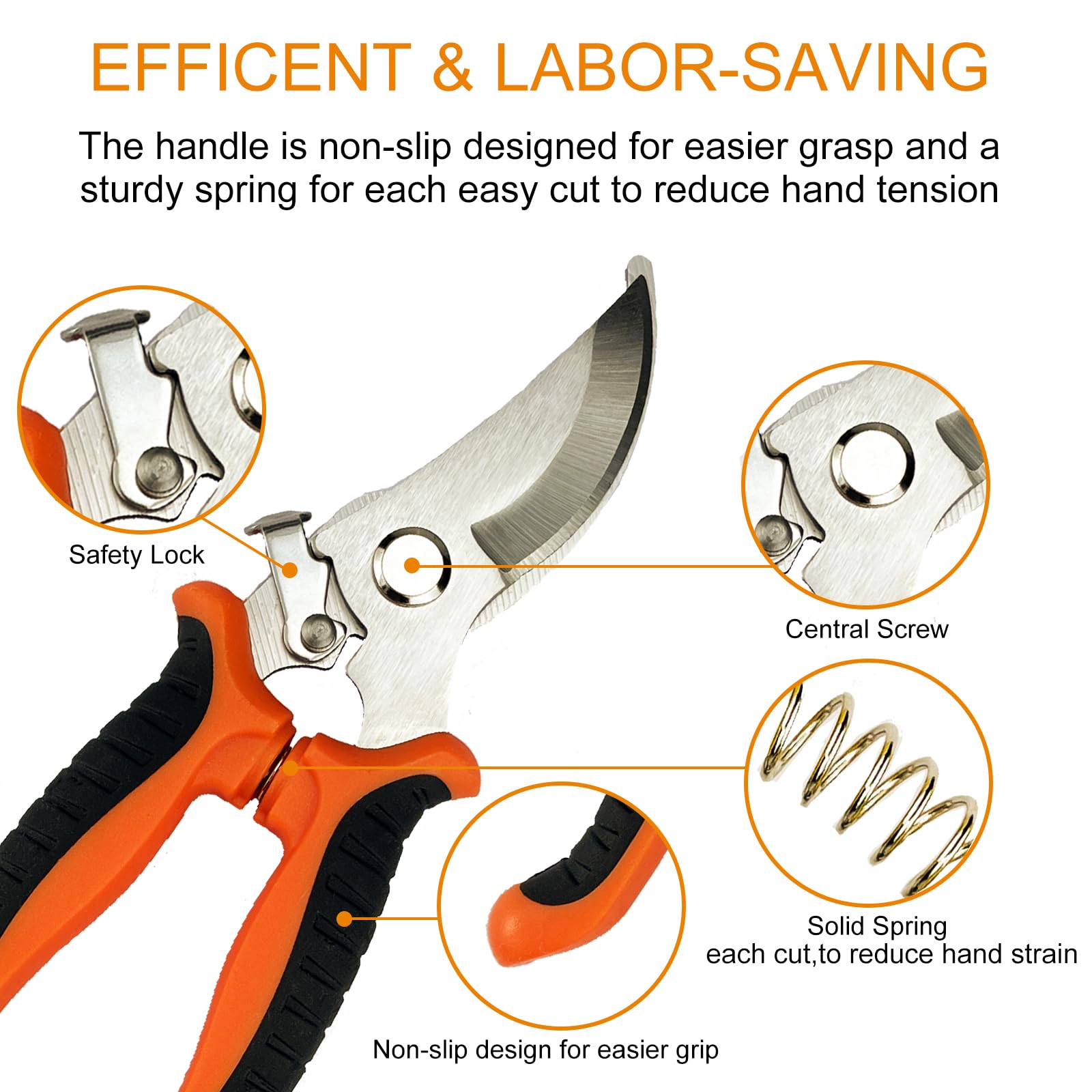 Lengnoyp pruning shears straight blade for clean cuts on greens.
