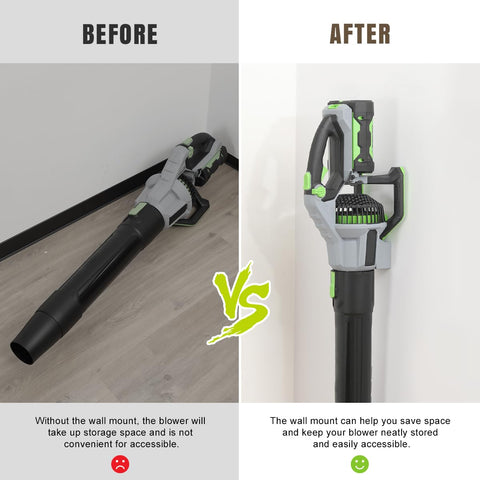 Lenink compact design saves space while keeping blower within reach.