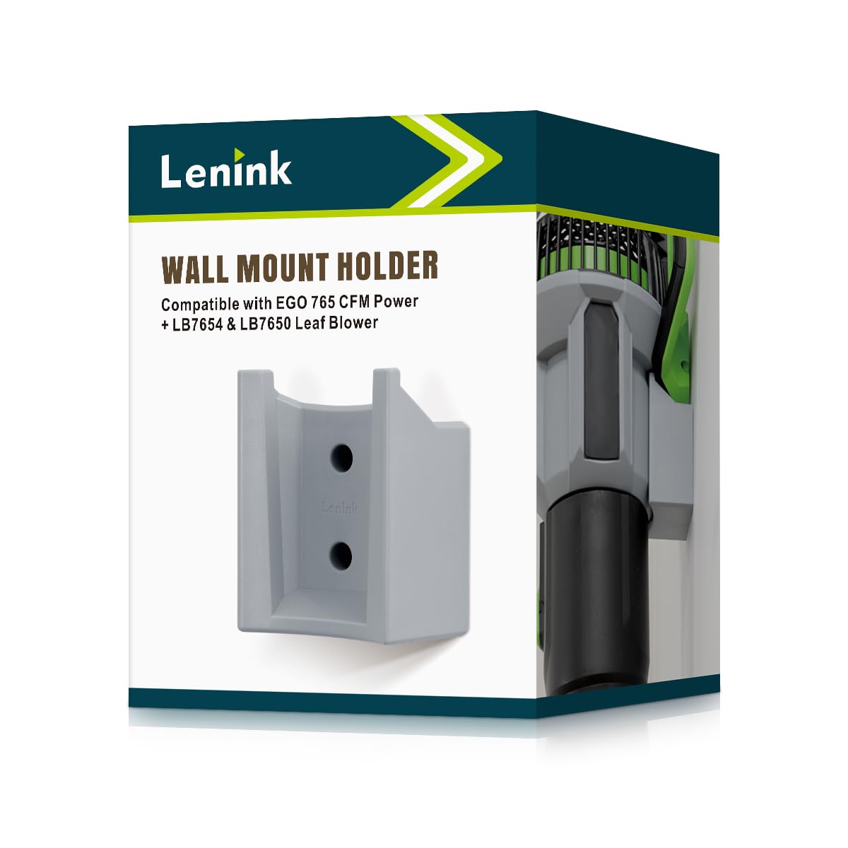 Lenink wall mount securely holds EGO LB7654/LB7650 blower for quick access.