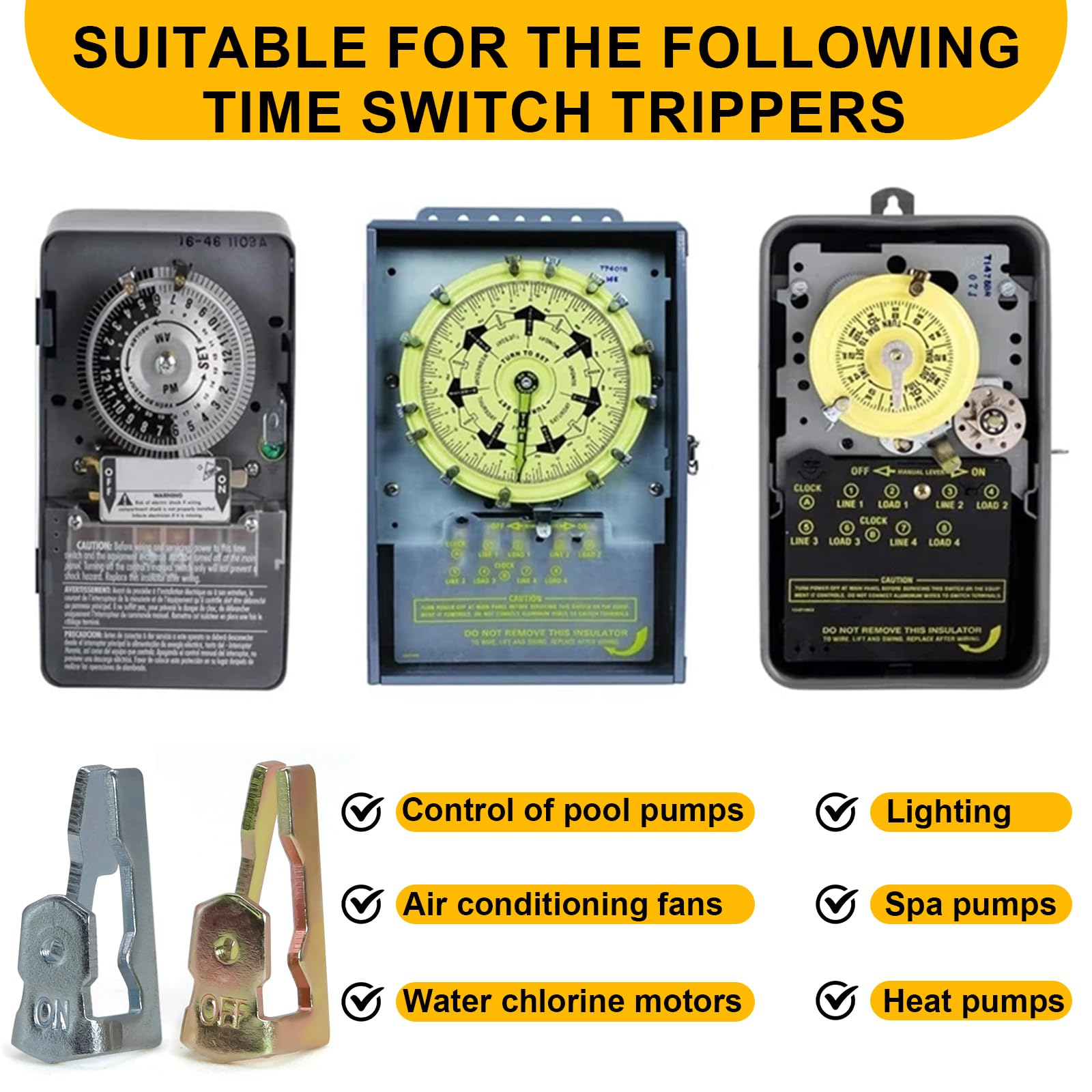 Lenpestia pack includes 5 on, 5 off trippers and 10 screws for ready replacements.