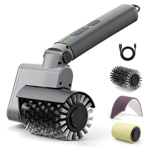 Lenzhan electric grill brush heavy-duty steel wire head for tough grease removal
