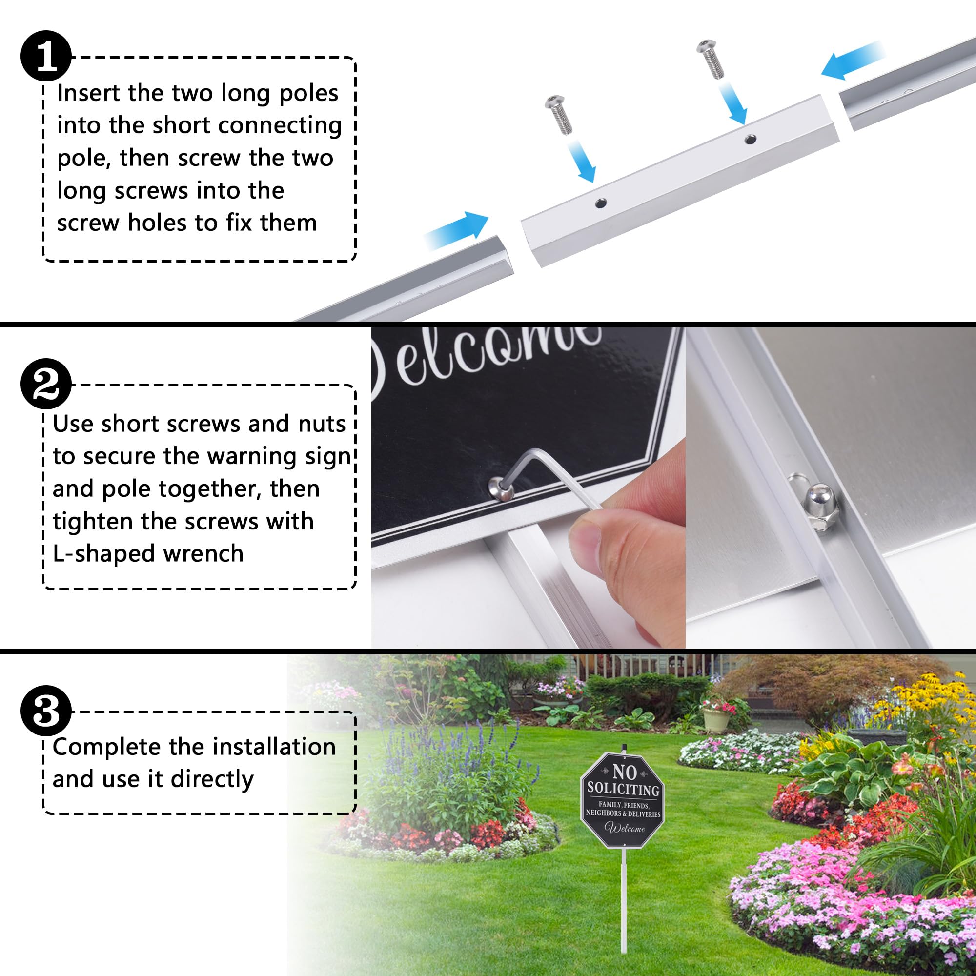 Lenzwan door sign (7x2) included with hardware for mounting near entry.