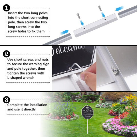 Lenzwan door sign (7x2) included with hardware for mounting near entry.