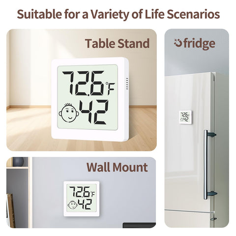 LEOALF mini humidity meter 6-pack digital display enables quick readings at a glance
