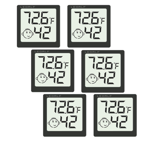 LEOALF mini humidity meter six-pack packaging for convenient home monitoring
