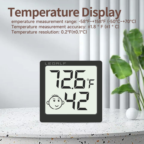 LEOALF mini humidity meter comfort indicator helps gauge indoor humidity levels