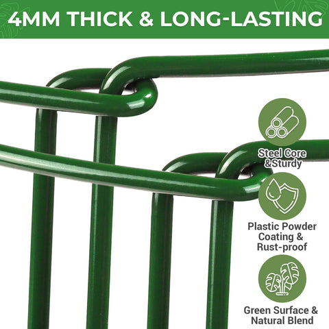 LEOBRO garden border stake in glossy green keeps beds neat
