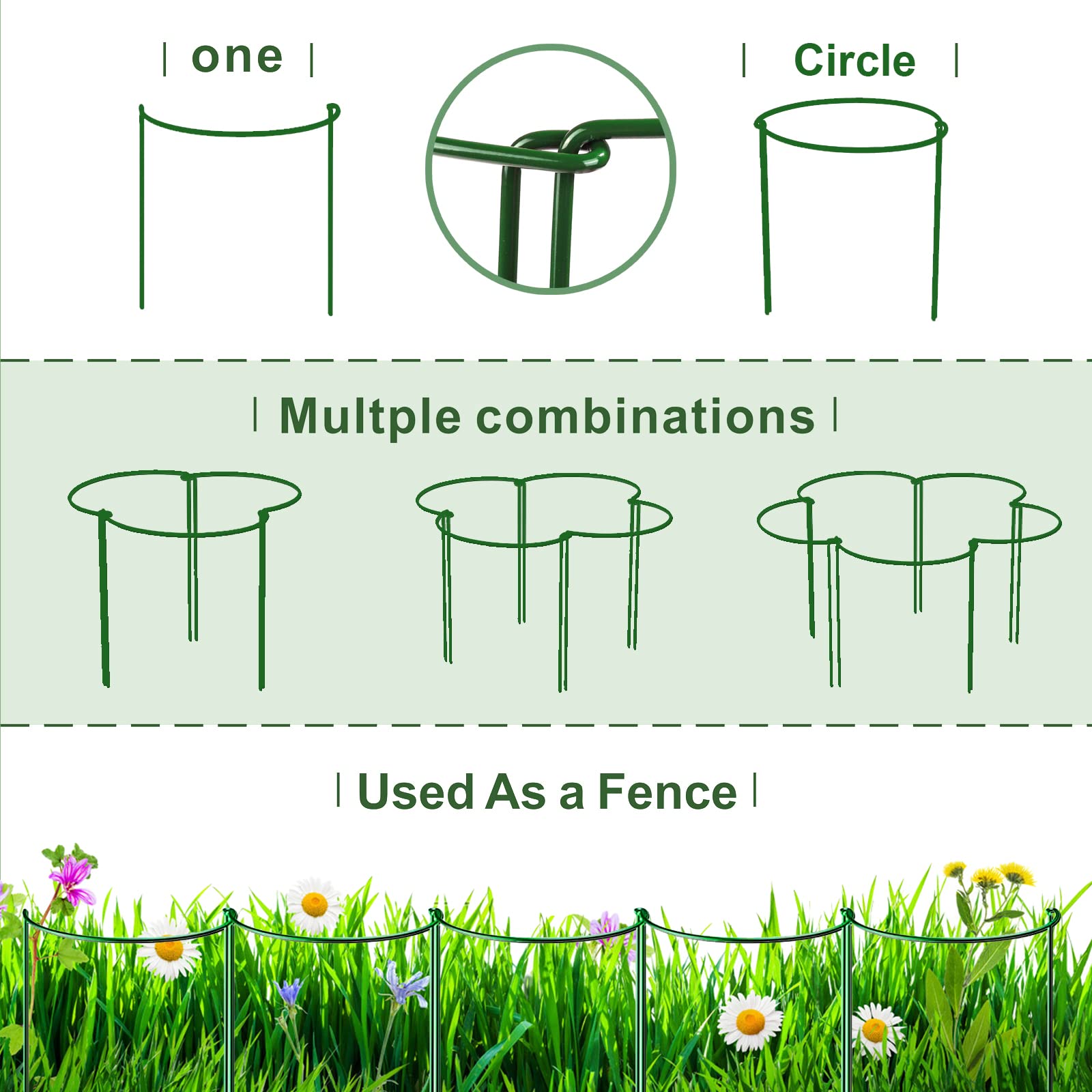 LEOBRO interlinkable design allows forming circles or rows over garden paths.