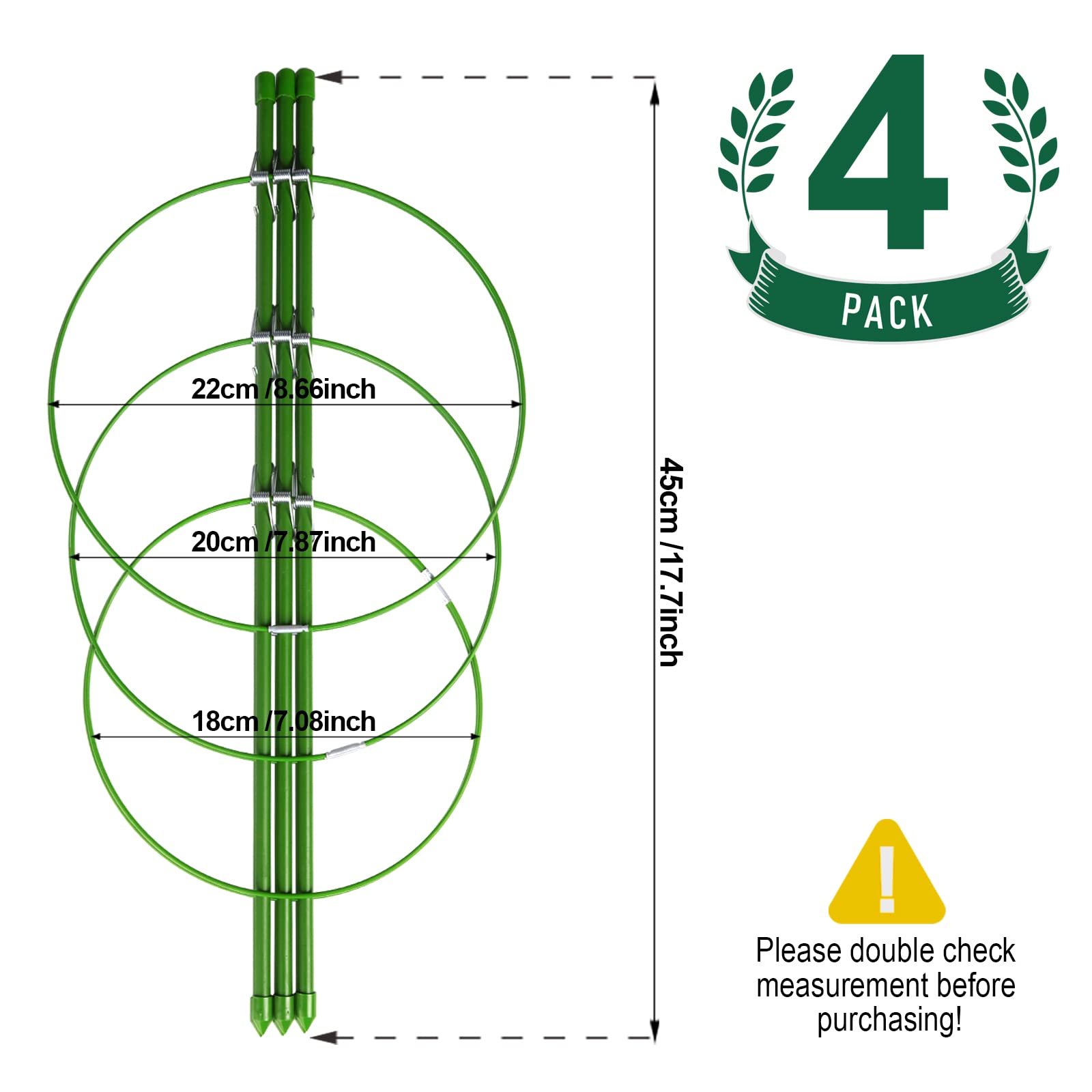 LEOBRO metal plant trellis with rust-resistant core for outdoor use.