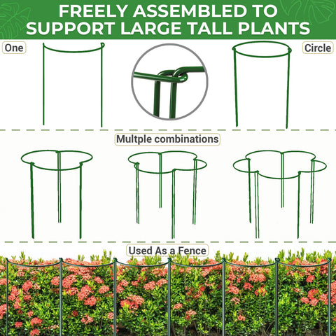 LEOBRO stackable plant stake in green saves storage space