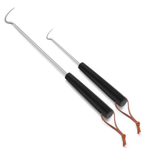 Leonyo 12-inch pigtail flipper for easy burger flipping and turning.