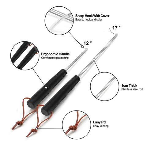 Leonyo 17-inch pigtail flipper reach for large grill items.