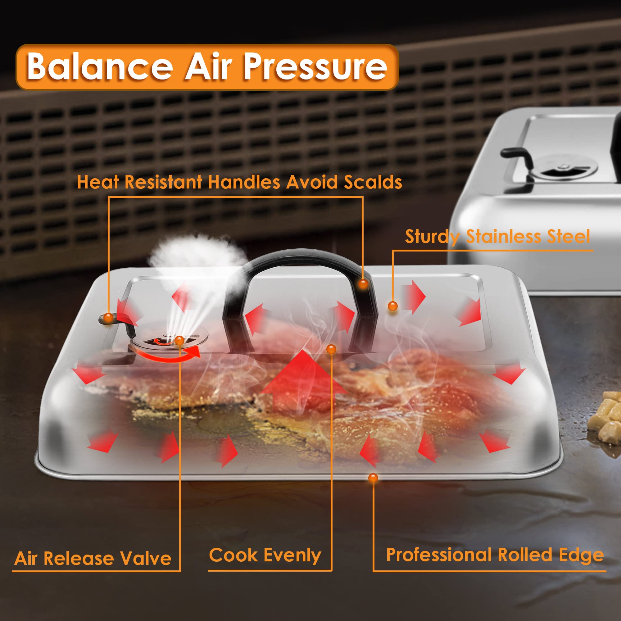 Leonyo dishwasher-safe griddle cover simplifies cleanup after grilling.