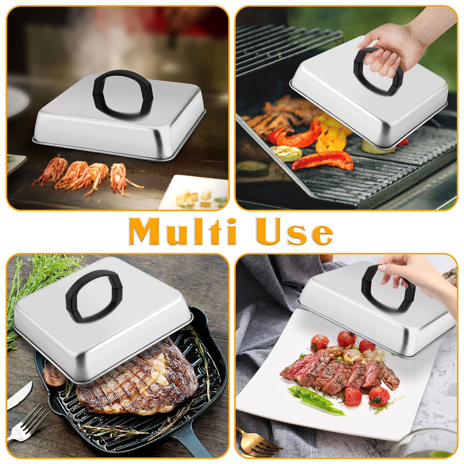 Leonyo large-capacity dome covers multiple patties and veggies