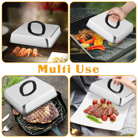 Leonyo large-capacity dome covers multiple patties and veggies
