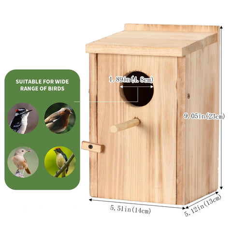 LEOSYY hummingbird birdhouse outdoor front opening enables easy cleaning