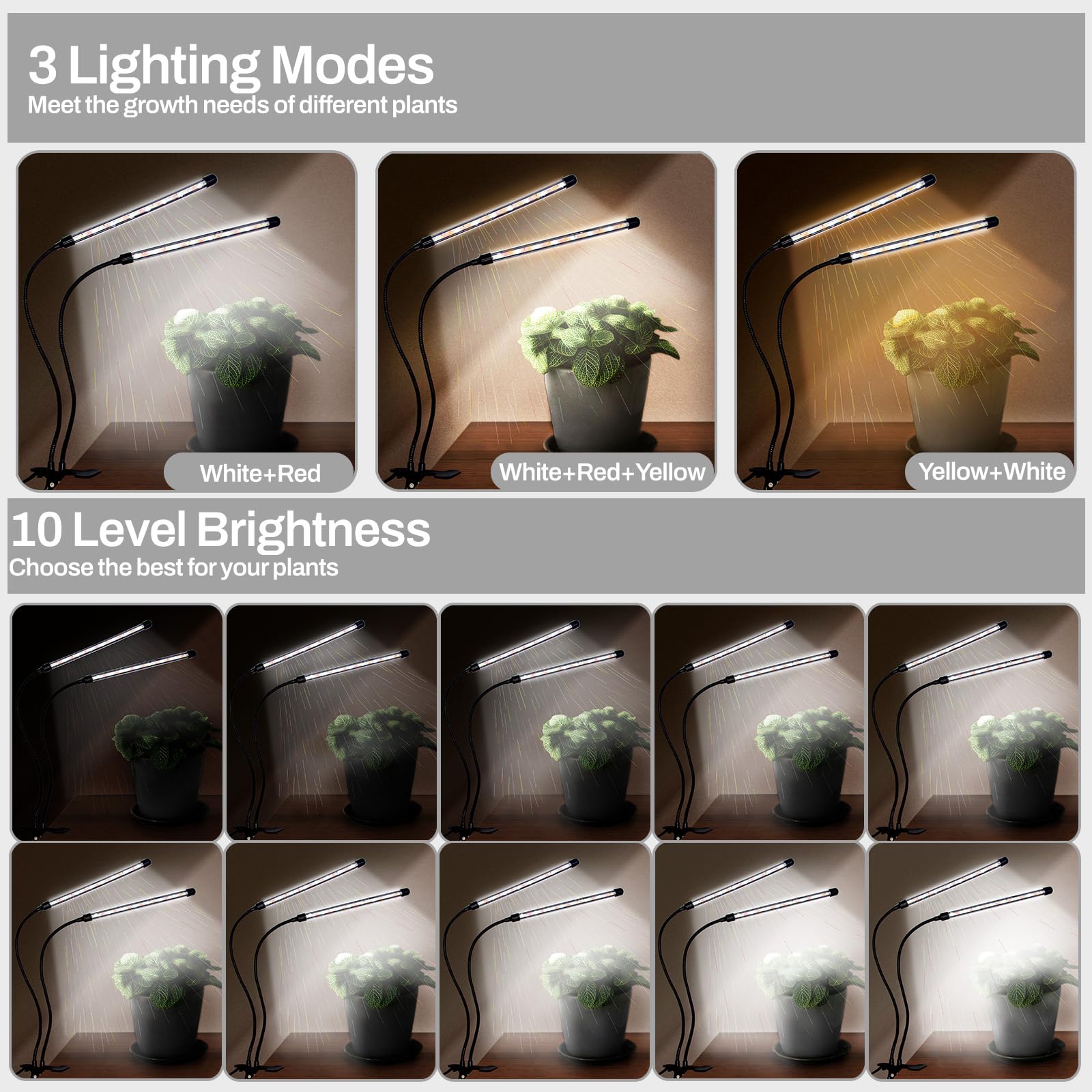 LEOTER dimmable modes to tailor brightness for plants