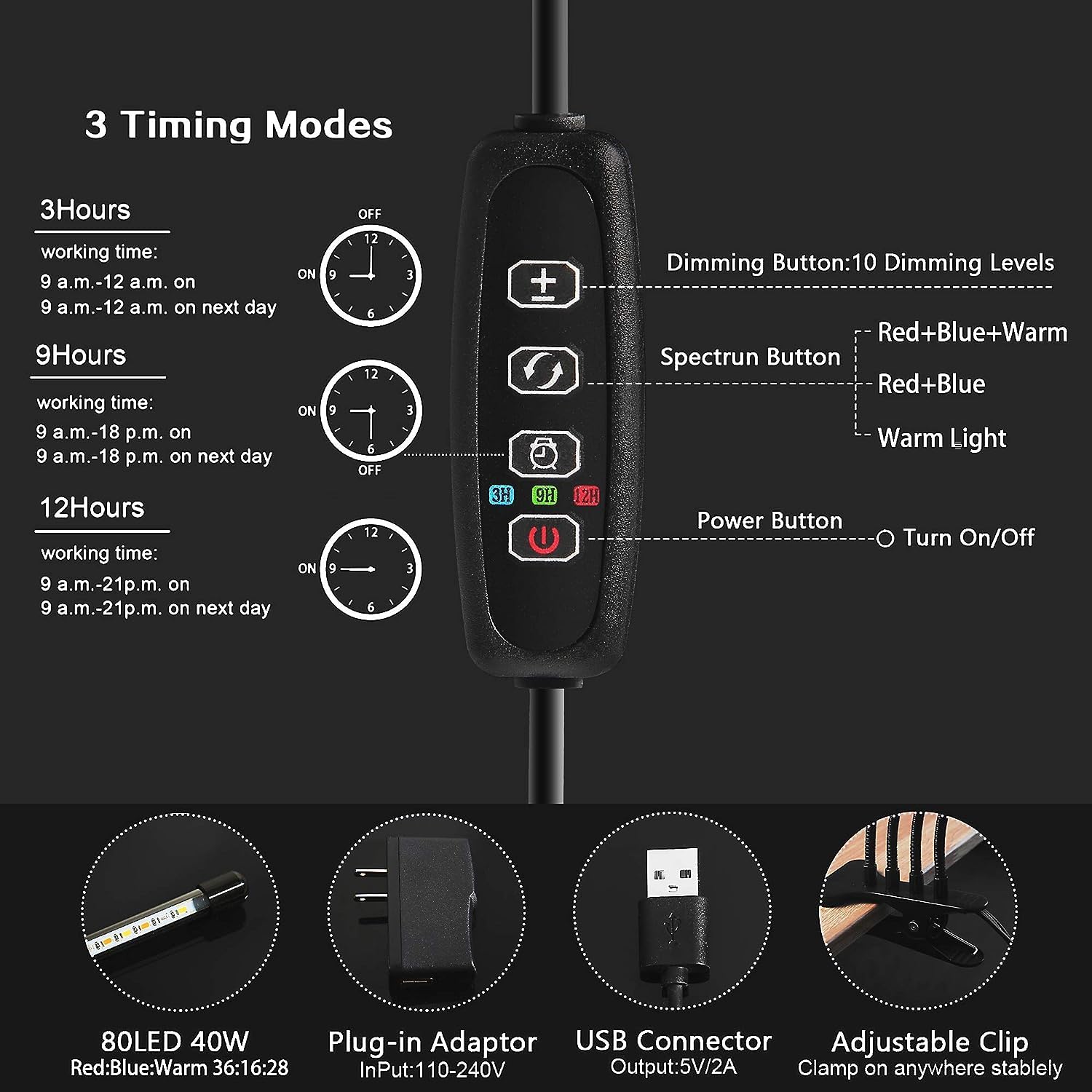 LEOTER built-in timer memory enables automatic daily lighting routines