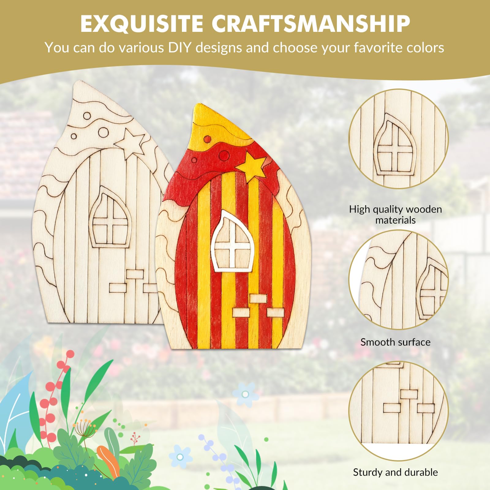 LepoHome DIY craft wood door kit with 16 styles for creative projects.