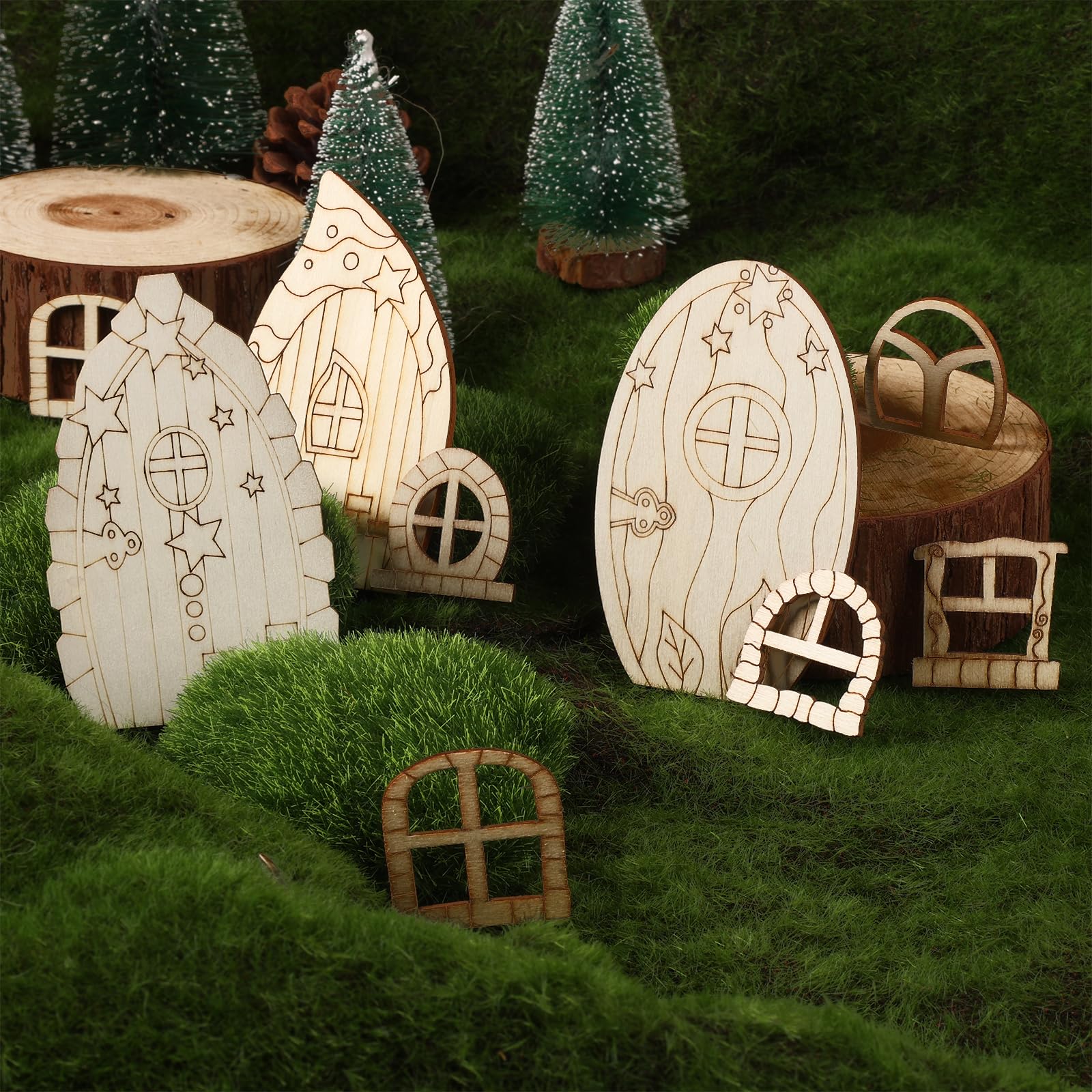 LepoHome unpainted mini doors and windows ideal for cards and scrapbooking.
