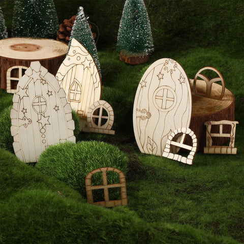 LepoHome unpainted mini doors and windows ideal for cards and scrapbooking.