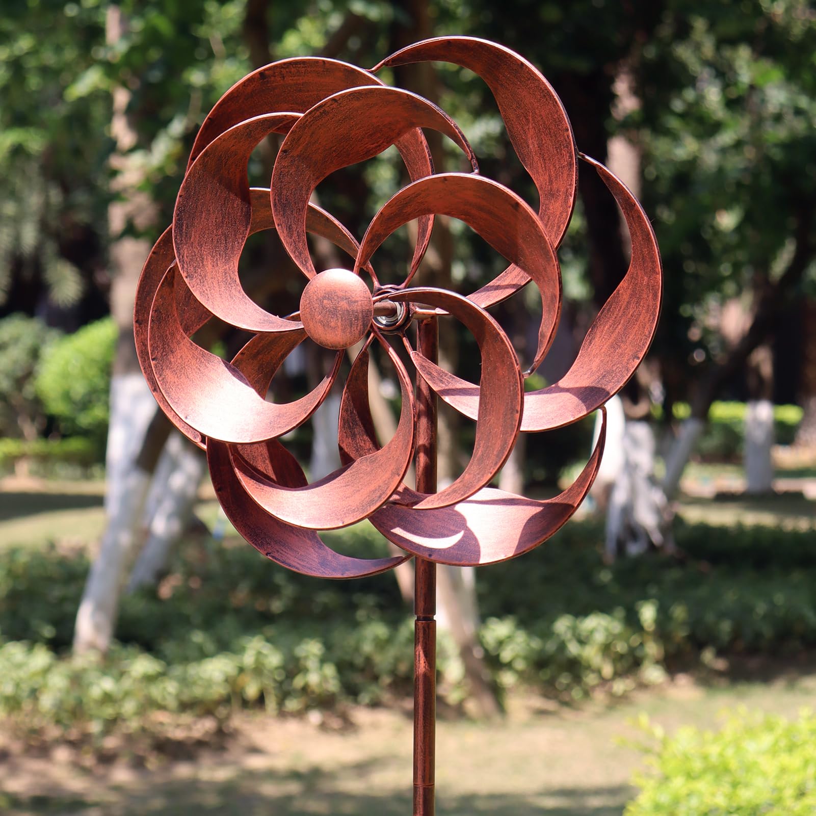 LERFUGI Easy-install wind spinner for lawns and yards.