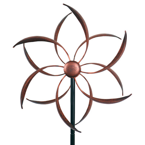 LERFUGI wind spinner outdoors spins smoothly in breeze with a rust-resistant finish.
