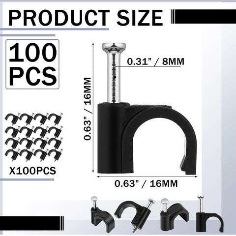 Leriton 3/8in tubing clip for sturdy drip line routing.