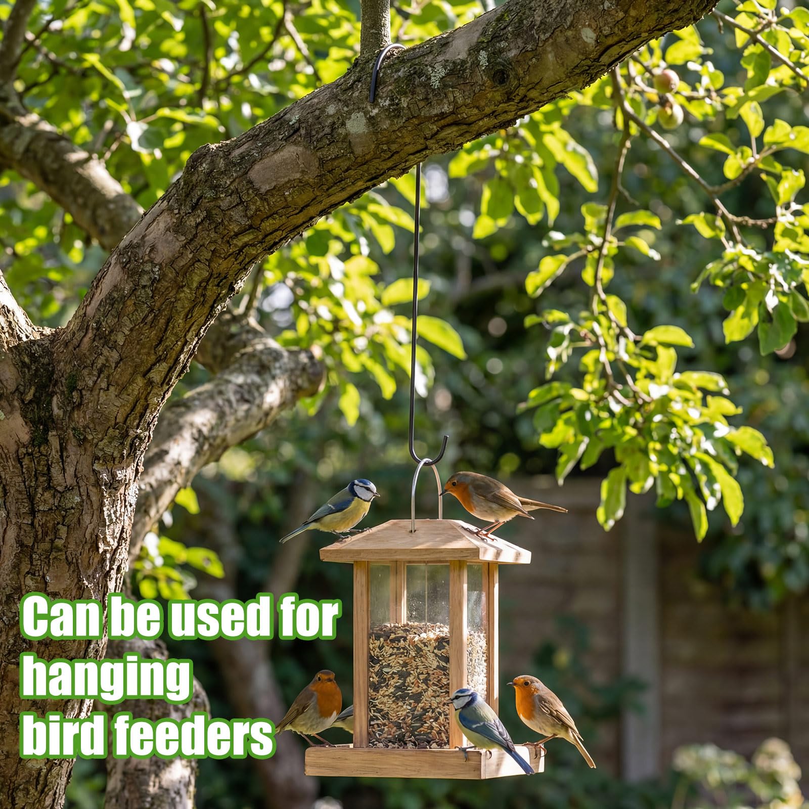 Leriton bird feeder hanger setup for easy access and refills