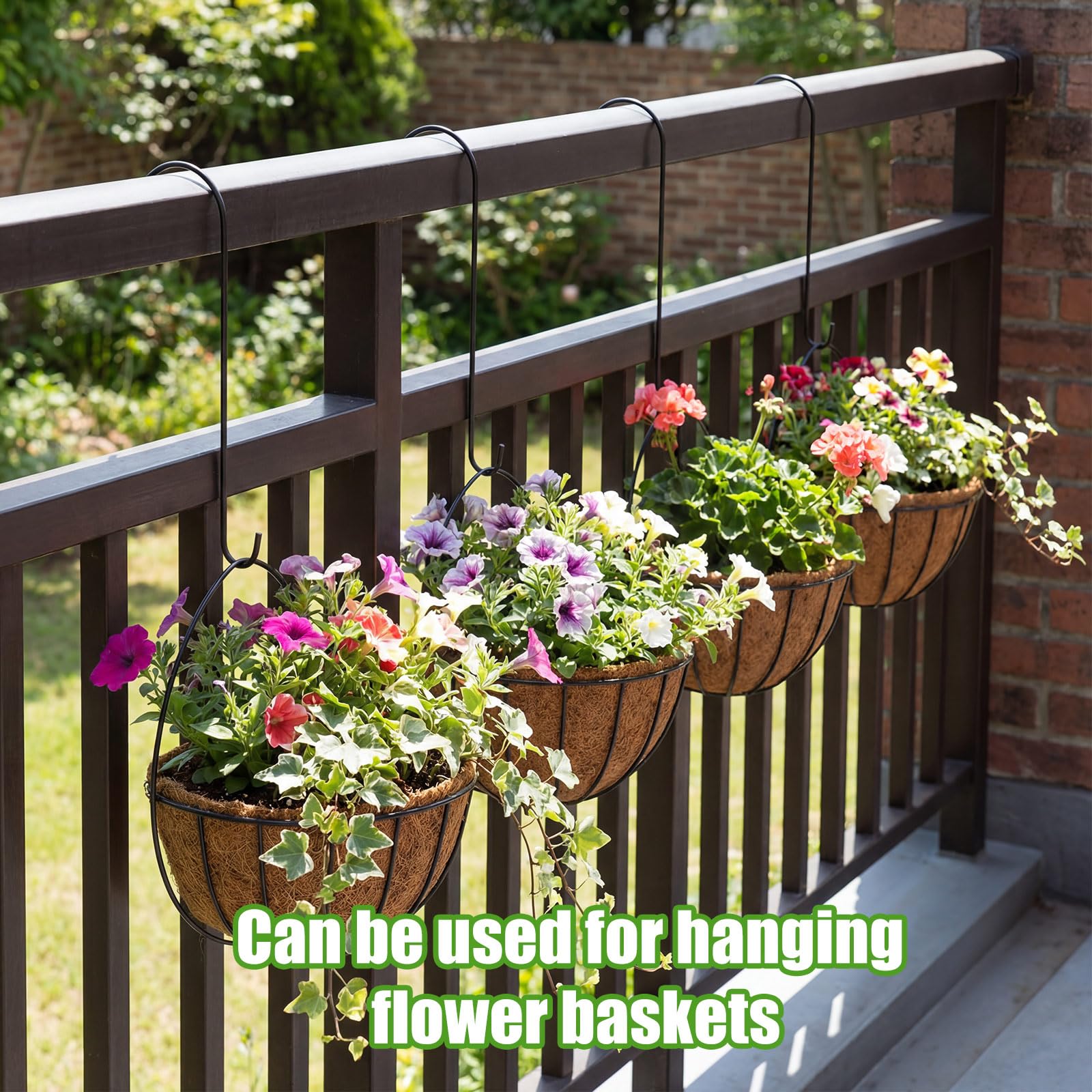 Leriton heavy duty steel core supports baskets and planters without bending