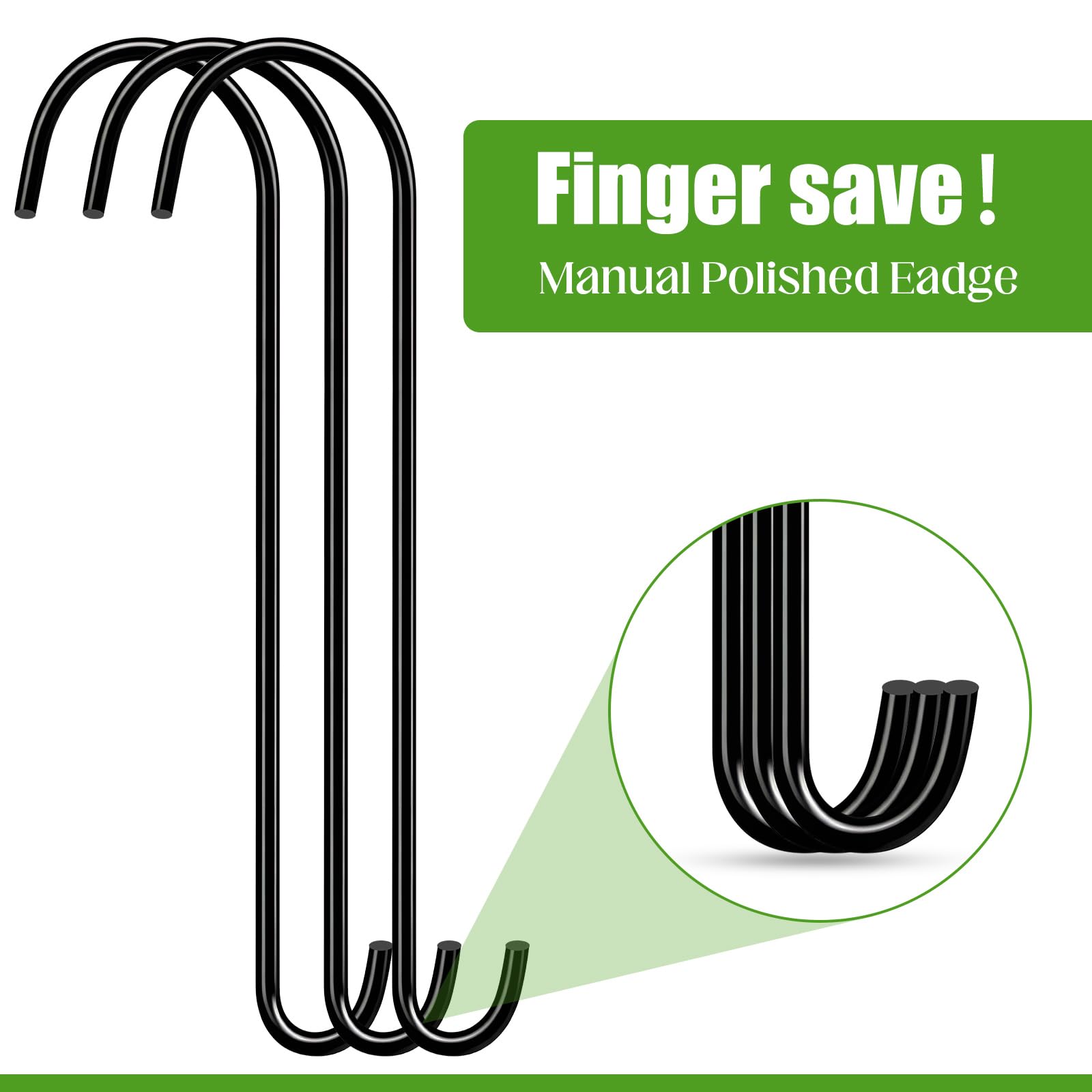 Leriton plant basket hanger S hook for indoor or outdoor use