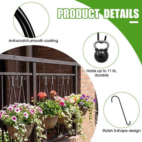 Leriton vinyl coated rustproof hook preserves tree bark and prevents squeaks