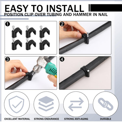 Leriton clip mounted on wall or railing to organize lines.
