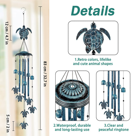 LESES outdoor wind chimes in a garden display for a peaceful patio.