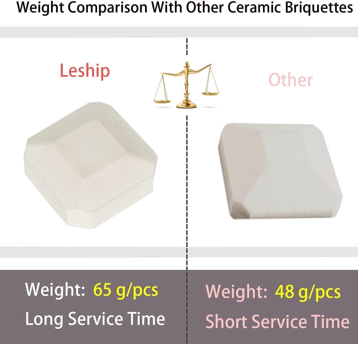 Durable ceramic construction provides long-lasting performance under high heat.